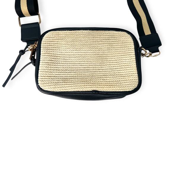 CHICO'S Crossbody Camera Bag Woven Purse - Picture 5 of 11